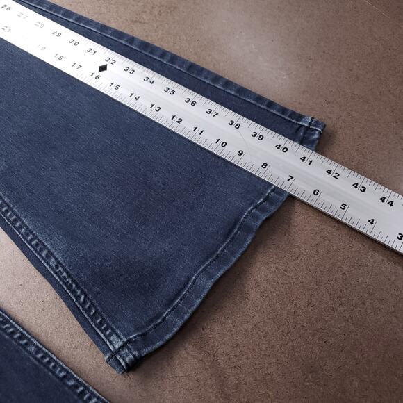 Free People Penny Flare Jeans Womens 26 Dark Blue Elastic Waist Bell Bottom Y2K - Picture 9 of 12